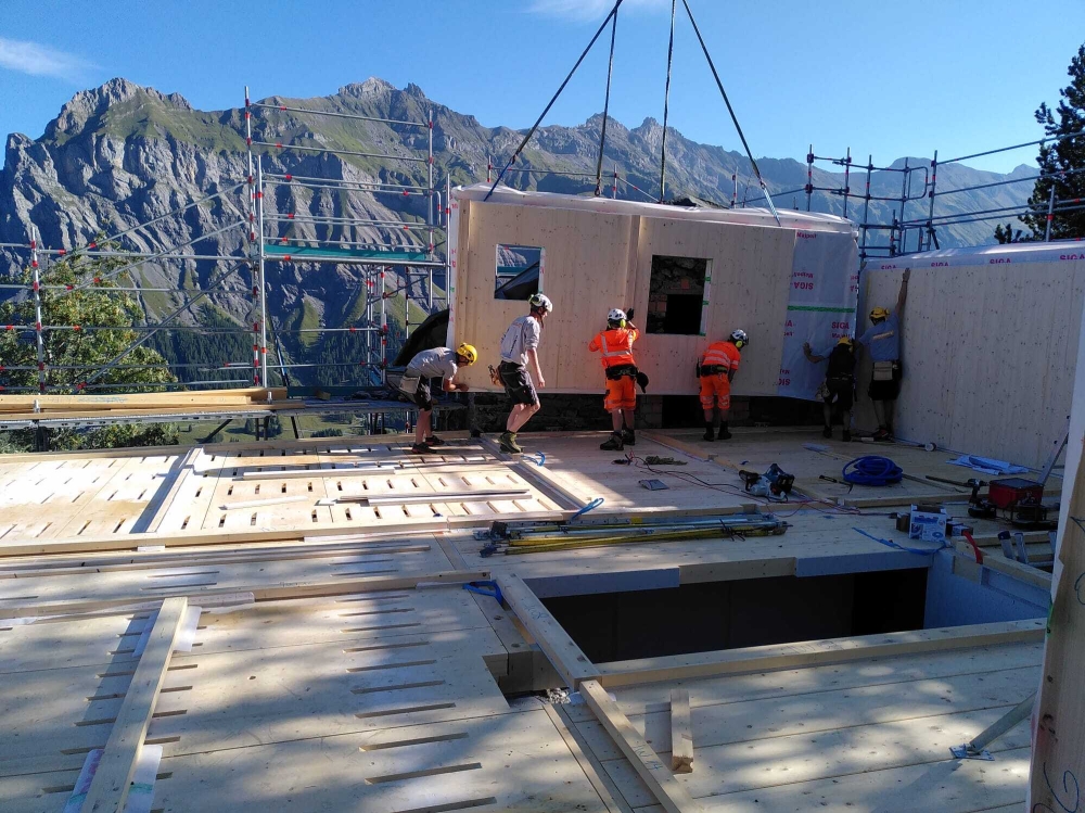 18.08.2025 - Holzaufrichte geht weiter mit dem OG